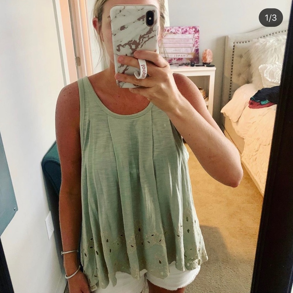 Free people green shirt